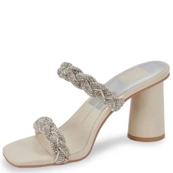 Dolce Vita Nairi Rhinestone Crystal Sandals Size 7.5 NIB - Picture 3 of 4